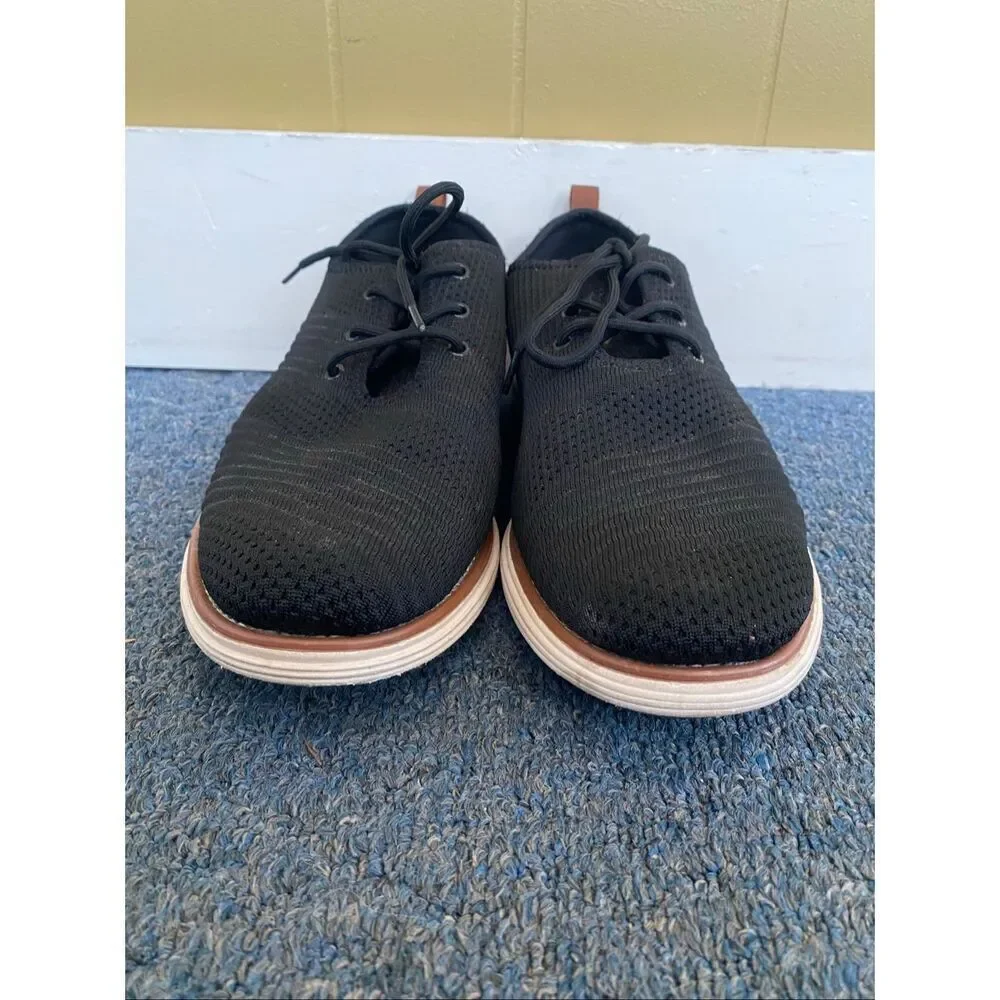 Vance Co men 13 knit outer tie up casual shoe w/memory foam insole black